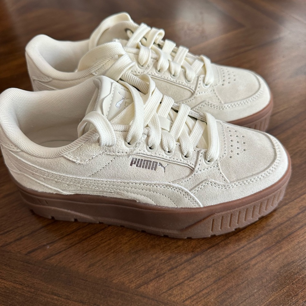 Puma Cream Platform Sneakers